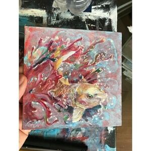 Original koi Painting fish Art Underwater fantasy Surrealism Artwork‎ Artettina